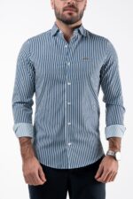 Camisa risca Intermédia - Azul Marinho