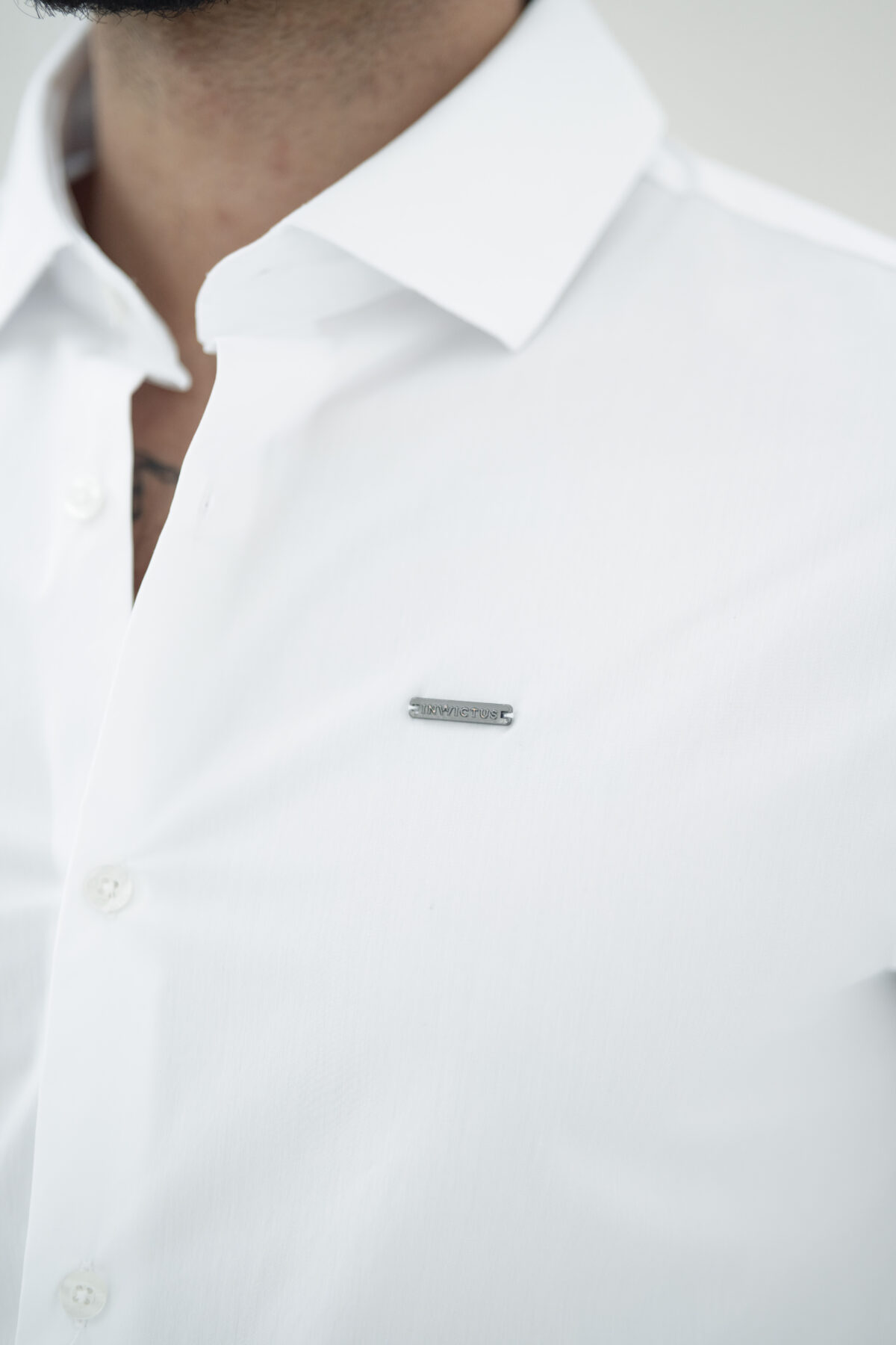 Camisa branca gola italiana - Image 4