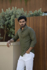 Camisa de linho verde - Image 4