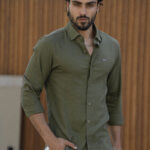 Camisa de linho verde