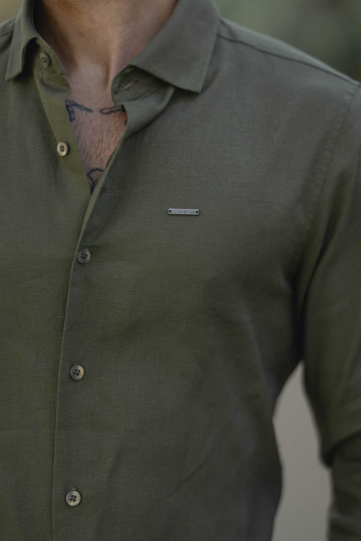Camisa de linho verde - Image 3
