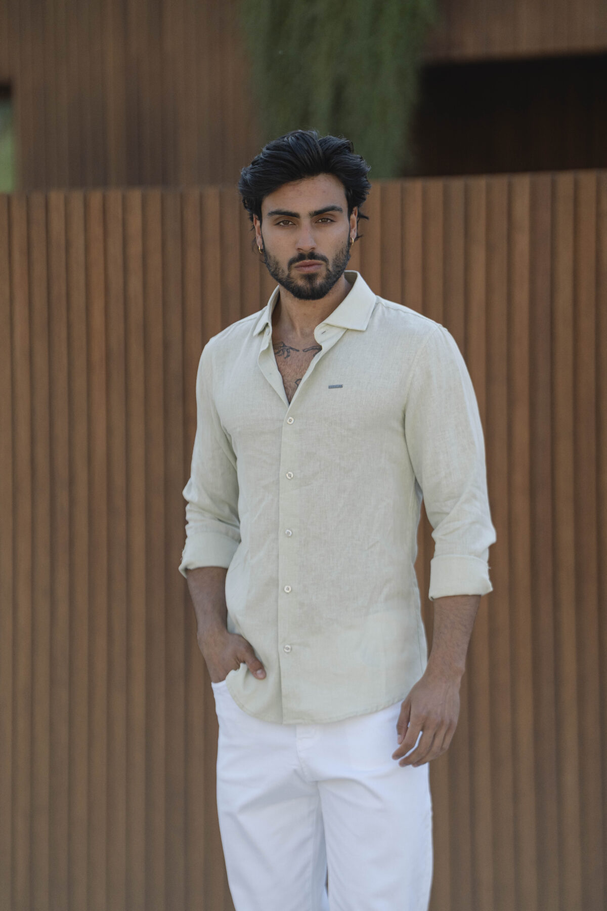 Camisa de linho verde sálvia - Image 3