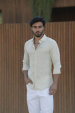 Camisa de linho verde sálvia - Image 3