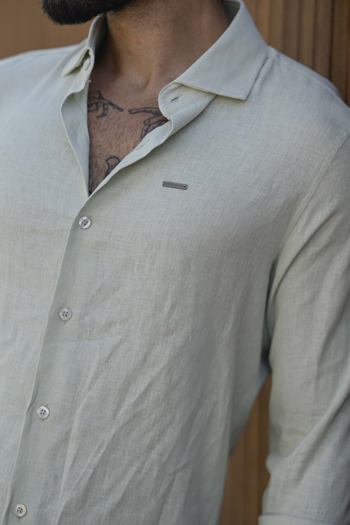 Camisa de linho verde sálvia - Image 4