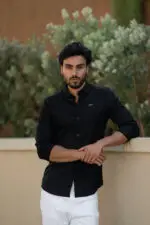 Camisa de Linho Preta
