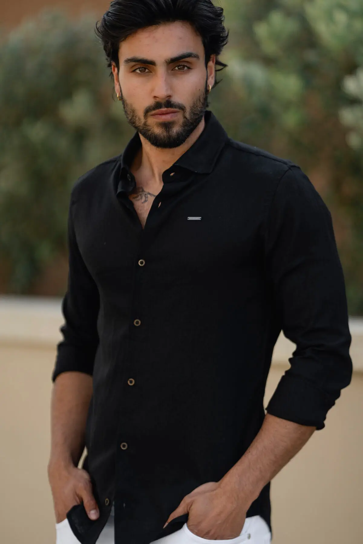 Camisa de Linho Preta - Image 2