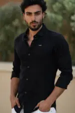 Camisa de Linho Preta - Image 2