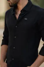Camisa de Linho Preta - Image 3