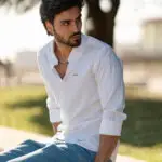 Camisa de linho branca